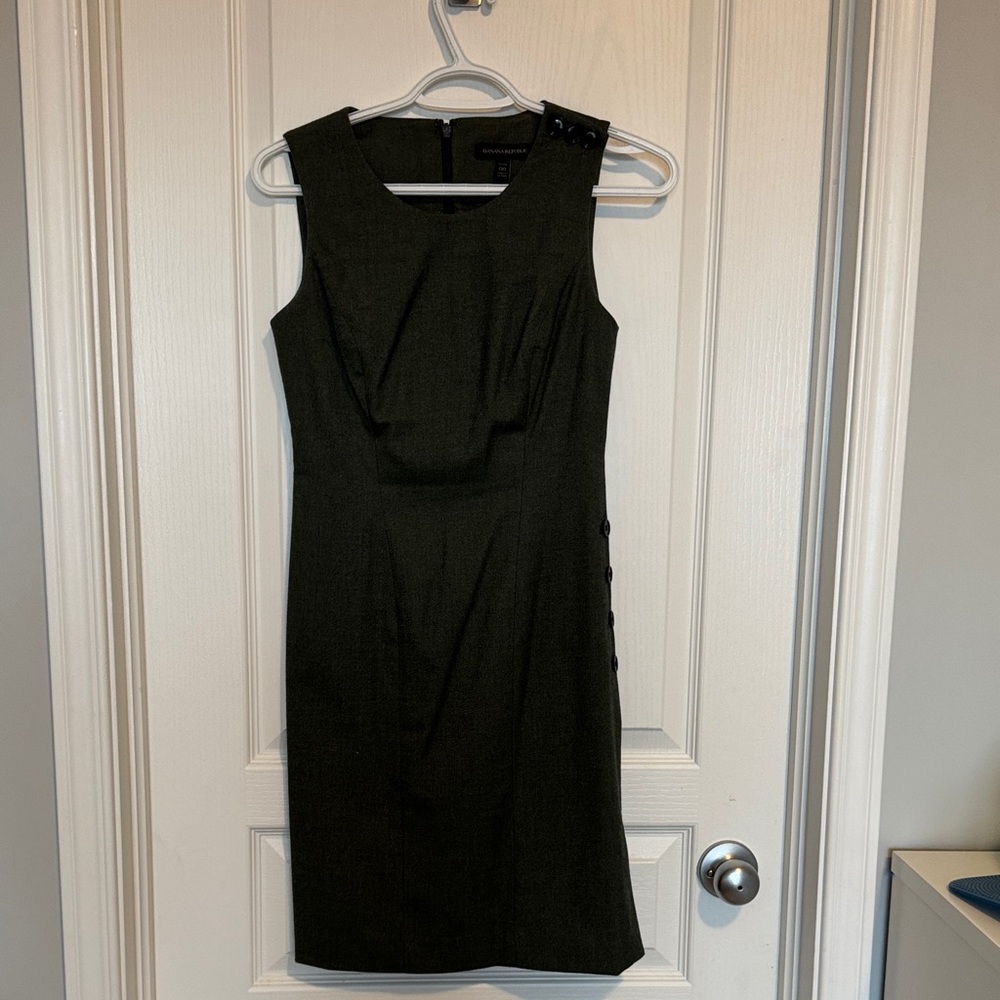 Banana Republic Dark Green Mini Dress